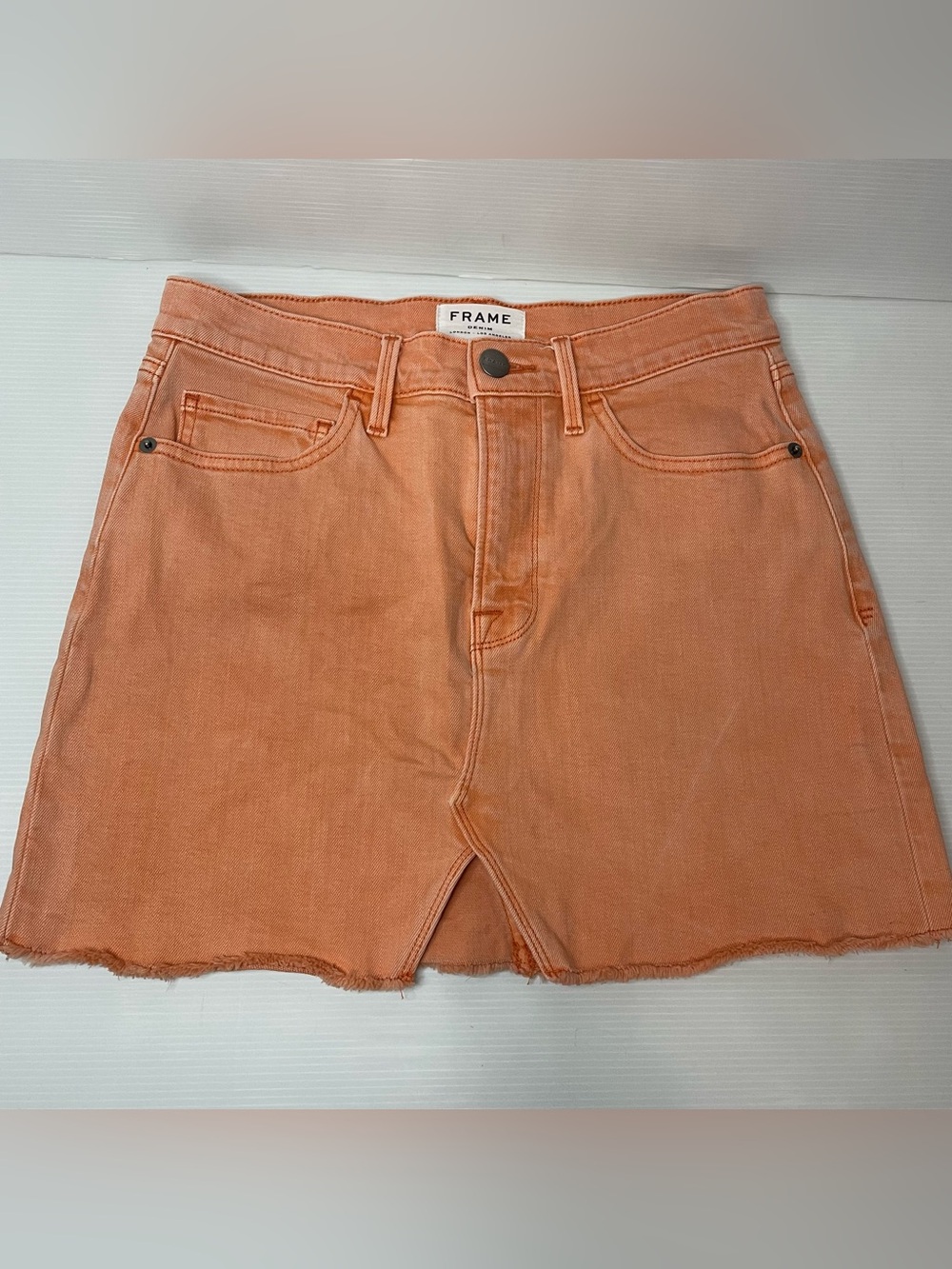 FRAME denim miniskirt Orange Crush Size 26